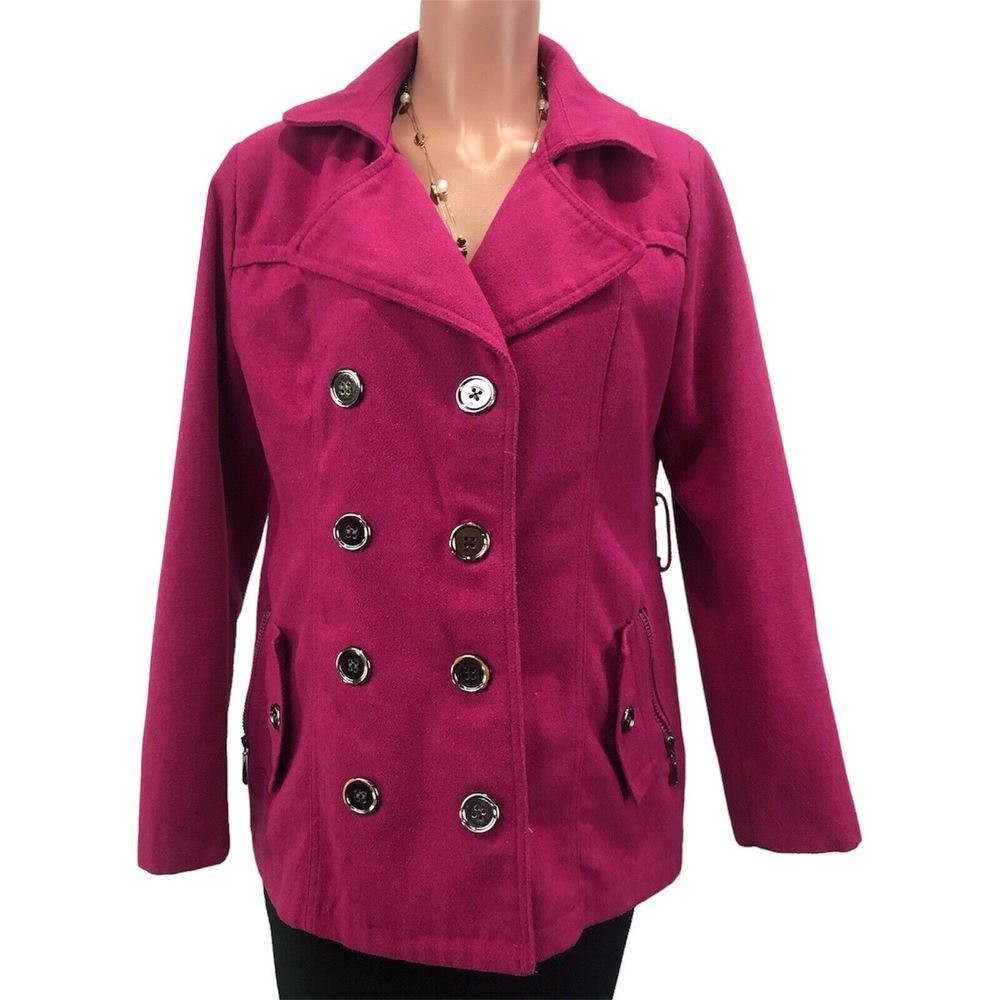 Bongo Jacket Women's Sz M Pink with  Blend Button Front - Picture 2 of 16